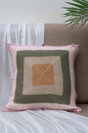 Boho Floral Handwork Crochet Cushion Cover Cotton | Craftroots
