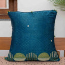 Blue hand work Gaji cushion cover 18x18 by Craftroots
