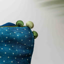 Blue handmade cushion cover for sofa and living room décor
