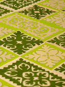 Green Applique Cotton Bedcover Handcrafted Elegant Bedding