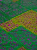 Green & Wine Applique Cotton Bedcover Handcrafted Elegant Bedding