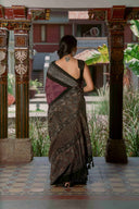 Purple Ajrakh-Bandhej  Modal Saree
