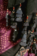 Purple Ajrakh-Bandhej  Modal Saree