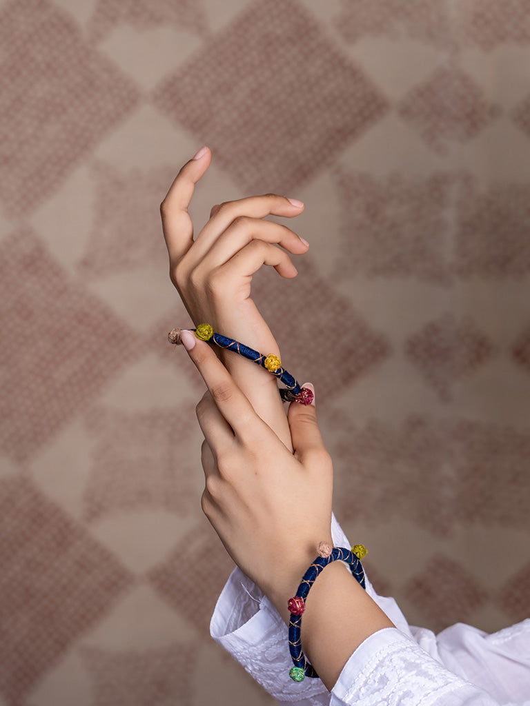 Blue Thread Bangles