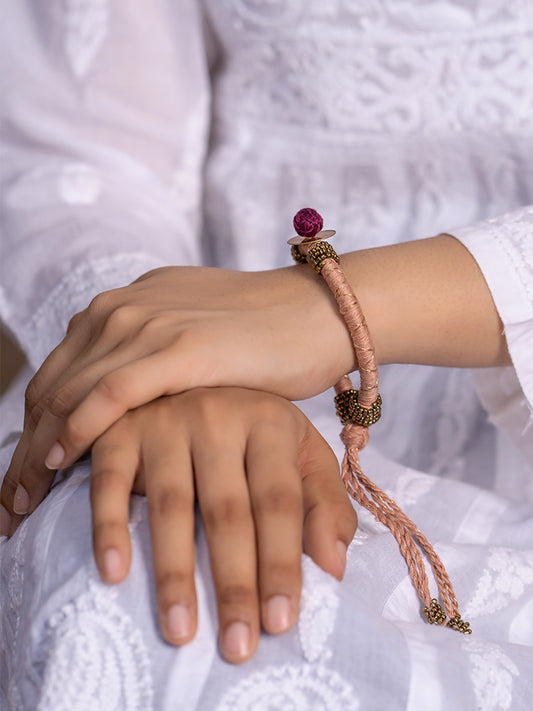 Peach Cord Bracelet