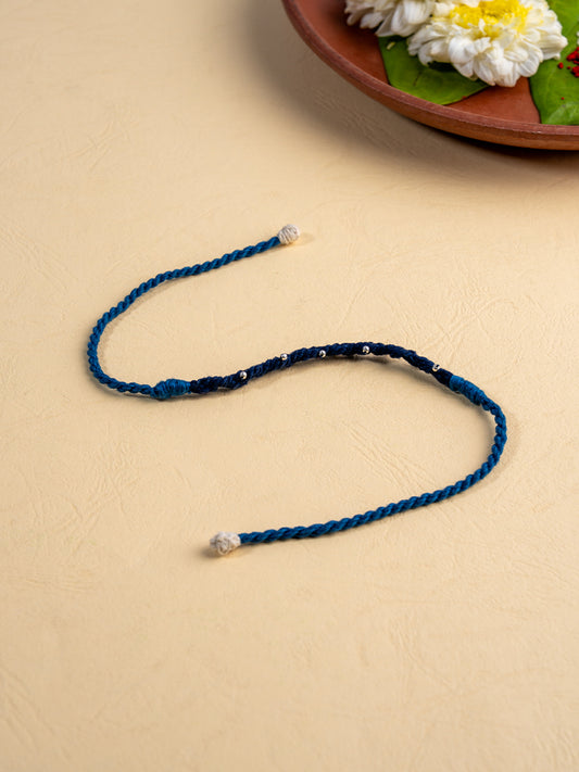 Artisanal Charming Blue Threaded Rakhi