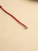 White-Pink Dainty Beads Handmade Rakhi