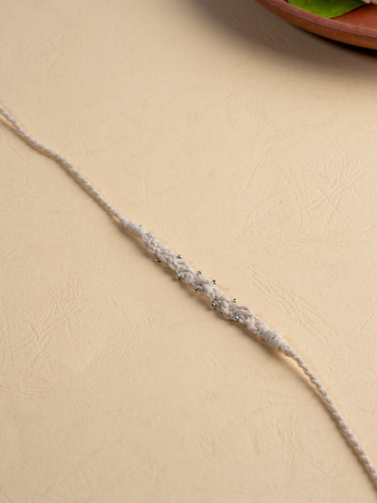 Twisted Elegant White Rakhi