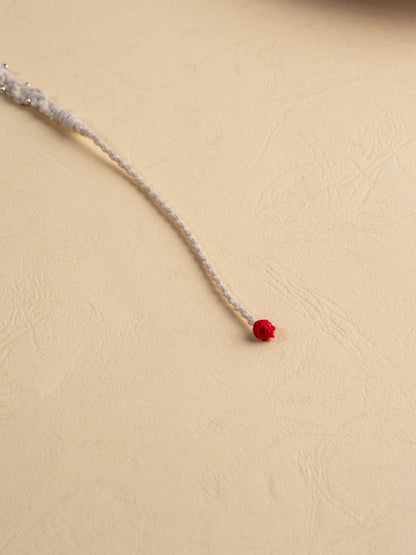 Twisted Elegant White Rakhi