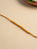 Mustard Twisted Threads Rakhi