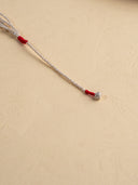 Pink-White Beaded Handmade Rakhi