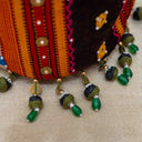 Green Mashru Potli with Bead & Brass Tikki Handwork | Gramshree