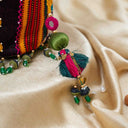 Green Mashru Potli with Bead & Brass Tikki Handwork | Gramshree