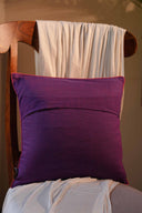 Purple Lavender Hand Work Cotton Cushion Cover 16x16 | Craftroots