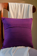 Purple artisan cushion cover for sofa and living room décor
