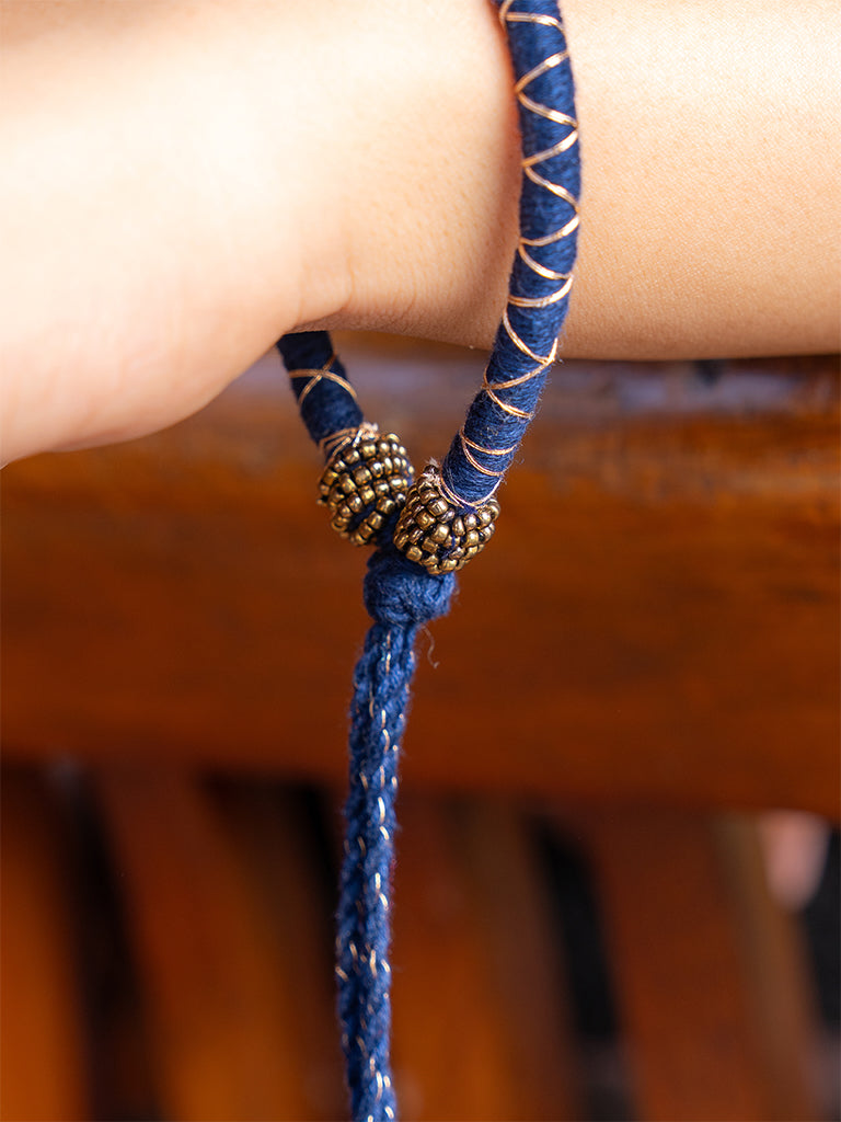 Blue Cord Bracelet