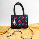 Black Jali Rabari Box Sling Bag