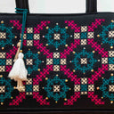 Black Jali Rabari Box Sling Bag