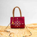 Maroon Rabari Box Sling Bag