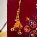 Maroon Rabari Box Sling Bag