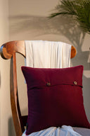Purple Aari work cushion cover for sofa and living room décor
