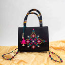Black Rabari Box Sling Bag