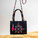 Black Rabari Box Sling Bag