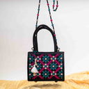 Black Jali Rabari Box Sling Bag