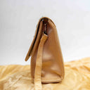 Ivory Triangular Rabari Sling Bag with Mirror, Shell & Bead Handwork
