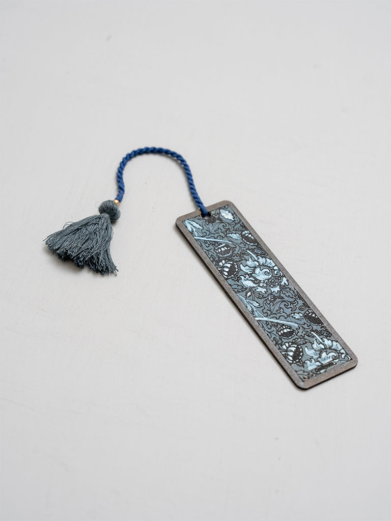 Blue Floral Painting Bookmark