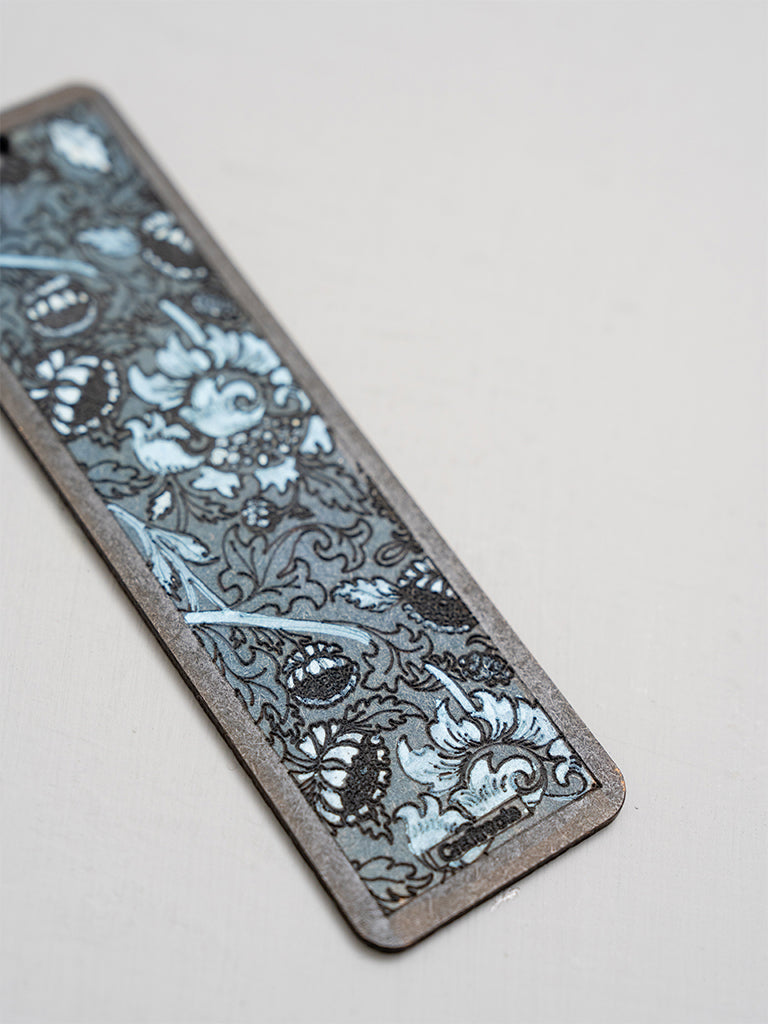Blue Floral Painting Bookmark