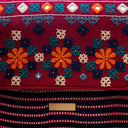 Handmade pink Rabari sling bag with bead and thread work
