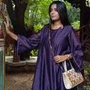 Ivory Jali Rabari Box Sling Bag