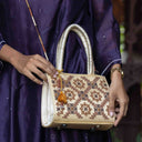 Ivory Jali Rabari Box Sling Bag