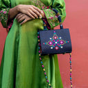 Black Rabari Box Sling Bag