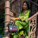 Black Jali Rabari Box Sling Bag