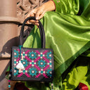 Black Jali Rabari Box Sling Bag