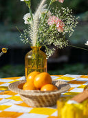 Amber Cylinder Glass Vase | Handcrafted Decorative Vase from Pumpkin Collection