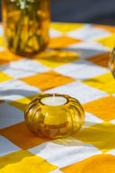 Amber Glass T-Light Holder | Handcrafted Candle Holder from Pumpkin Collection