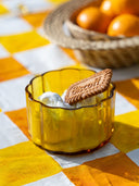 Amber Glass Bowl | Handcrafted Decorative Bowl from Pumpkin Collection