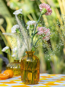 Amber Cylinder Glass Vase | Handcrafted Decorative Vase from Pumpkin Collection