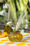 Amber Oval Glass Vase | Pumpkin Collection Decorative Vase by Craftroots