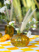 Amber Oval Glass Vase | Pumpkin Collection Decorative Vase by Craftroots