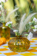 Amber Oval Glass Vase | Pumpkin Collection Decorative Vase by Craftroots