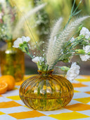 Amber Oval Glass Vase | Pumpkin Collection Decorative Vase by Craftroots