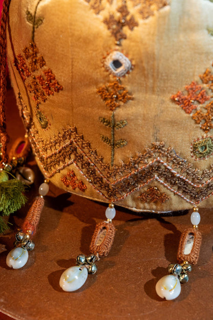 Ivory Flower Rabari Ivory Potli