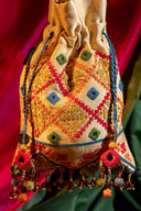Ivory Rabari Squre Flat Potli