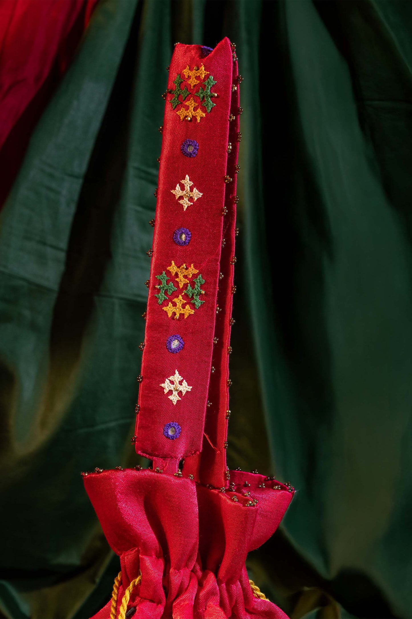 Pink Rabari Wave Potli