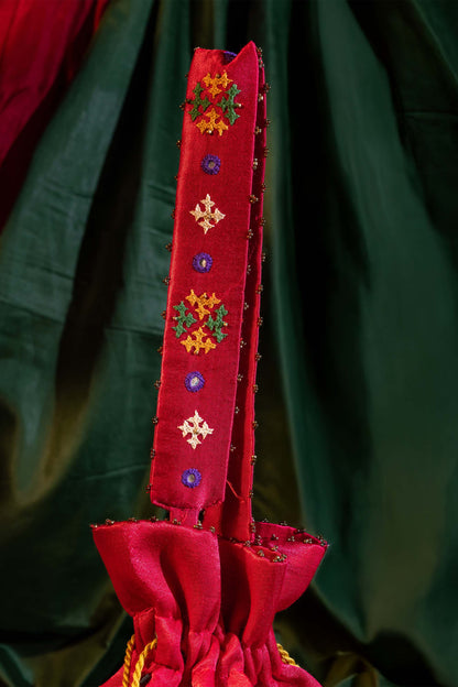 Pink Rabari Wave Potli