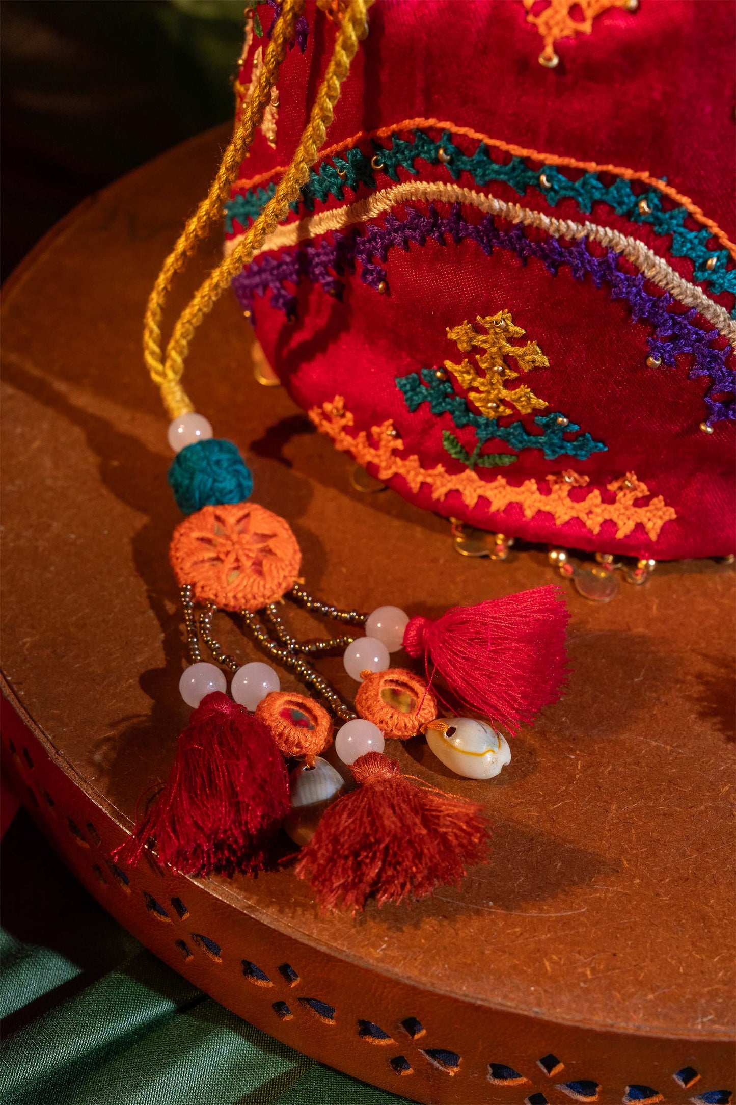 Pink Rabari Wave Potli